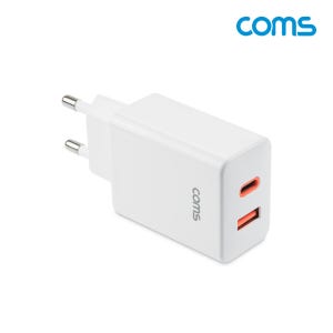 COMS 33W 2포트 듀얼 초고속 충전기 KT033 화이트
