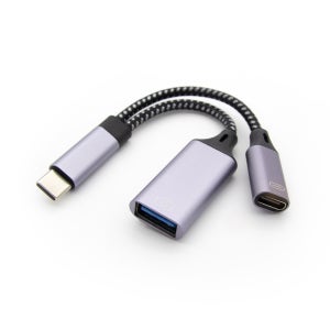HDTOP USB C타입 TO 연장 보조전원 OTG 젠더 14CM HT-I15