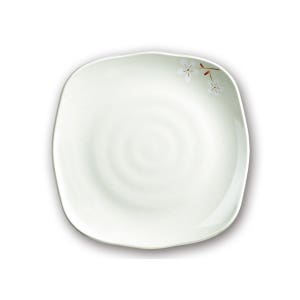 DOLSAN 돌산멜라민 안개꽃 연청 신사각골접시 4호 DS-6014