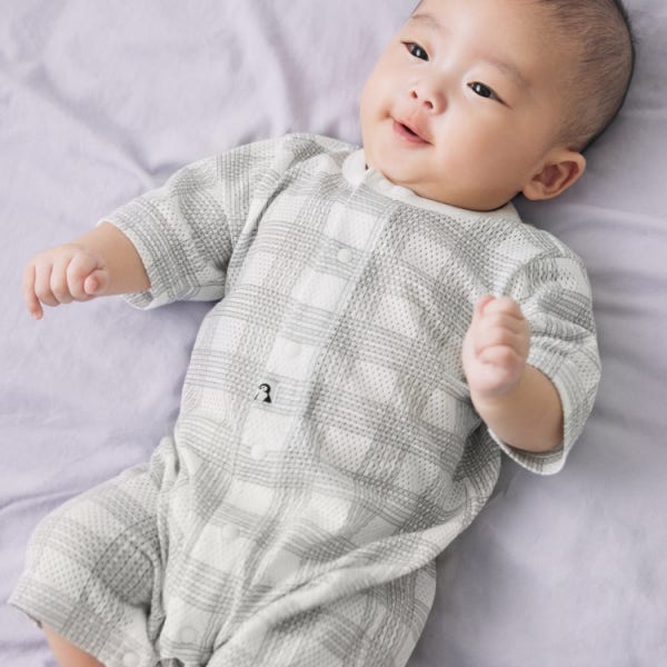 코니 코튼메쉬 점프수트 (0-9개월) 신생아옷 아기 여름 바디수트