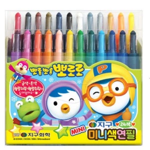 초등학생 돌돌이색연필 샤프식 캐릭터 색연필 세트 24색사무 학용품 새해