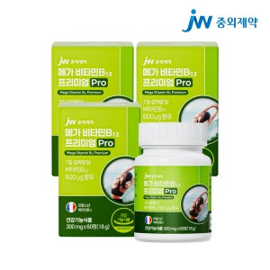 JW중외제약 메가 비타민B12 프리미엄 Pro 300mg 60정, 3개