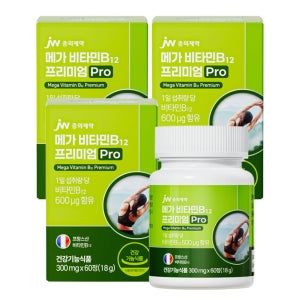 [6개월] JW중외제약 메가 비타민B12 프리미엄 Pro 300mg 60정, 3개