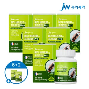 JW중외제약 메가 비타민B12 프리미엄 Pro 300mg 60정, 6개