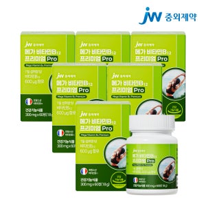 JW중외제약 메가 비타민B12 프리미엄 Pro 300mg 60정, 6개