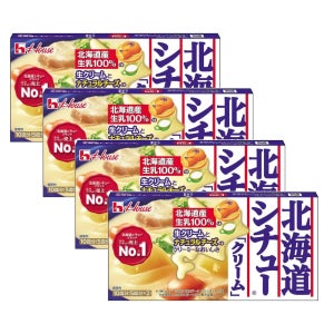 하우스 홋카이도 크림 스튜 일본 북해도 고형 루 180g, 4개