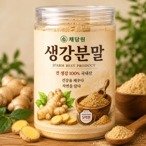 국산 생강분말 200g 생강가루 100% 무첨가 건강차 채담원
