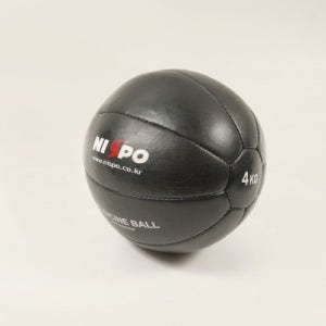 니스포 메디신볼 천연가죽 4kg 크로스핏 홈트레이닝 다이어트