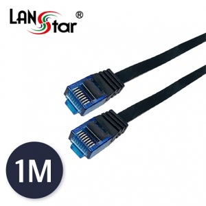 랜스타 LS-F7-UTPD-1M CAT.7 UTP평면 랜케이블 1M 10Gbps 검정