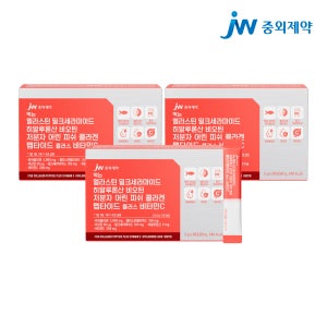 JW중외제약 엘라스틴 밀크세라마이드 히알루론산 저분자 피쉬 콜라겐 2g 30포, 3개
