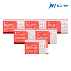 JW중외제약 엘라스틴 밀크세라마이드 히알루론산 저분자 피쉬 콜라겐 2g 30포, 6개