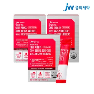 JW중외제약 어류 저분자 피쉬 콜라겐 펩타이드 비오틴 비타민C 2g 30포, 3개