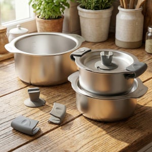 쿡세라 무연마제 스텐304 IH 인덕션 통3중 디버스팟 스텐냄비 20cm