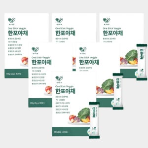 헬시알엔 한포야채 야채가루 채소분말 유기농 동결건조 컬리케일 생식 선식 60g, 6개