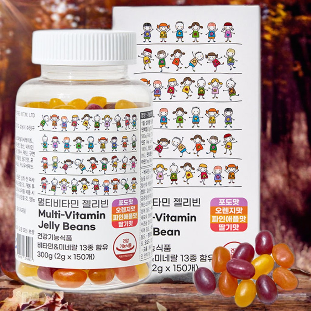 <b>제너럴라이프 비타민</b>E 칼슘 멀티<b>비타민</b> 젤리빈 150정 1개 300g