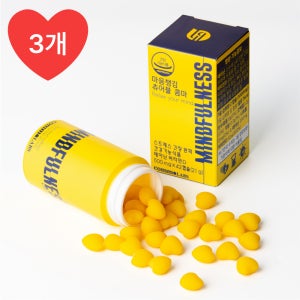 L 테아닌 스트레스로 인한 긴장완화 건강기능식품 마음챙김 츄어블 콤마 42캡슐, 3개