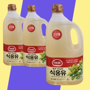 사조 해표 콩기름 식용유 1.8L X 3병 대두유