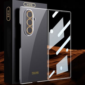 슬림 골드 엣지 나노 풀커버 액정 강화 유리 케이스 투명, 갤럭시Z 폴드7