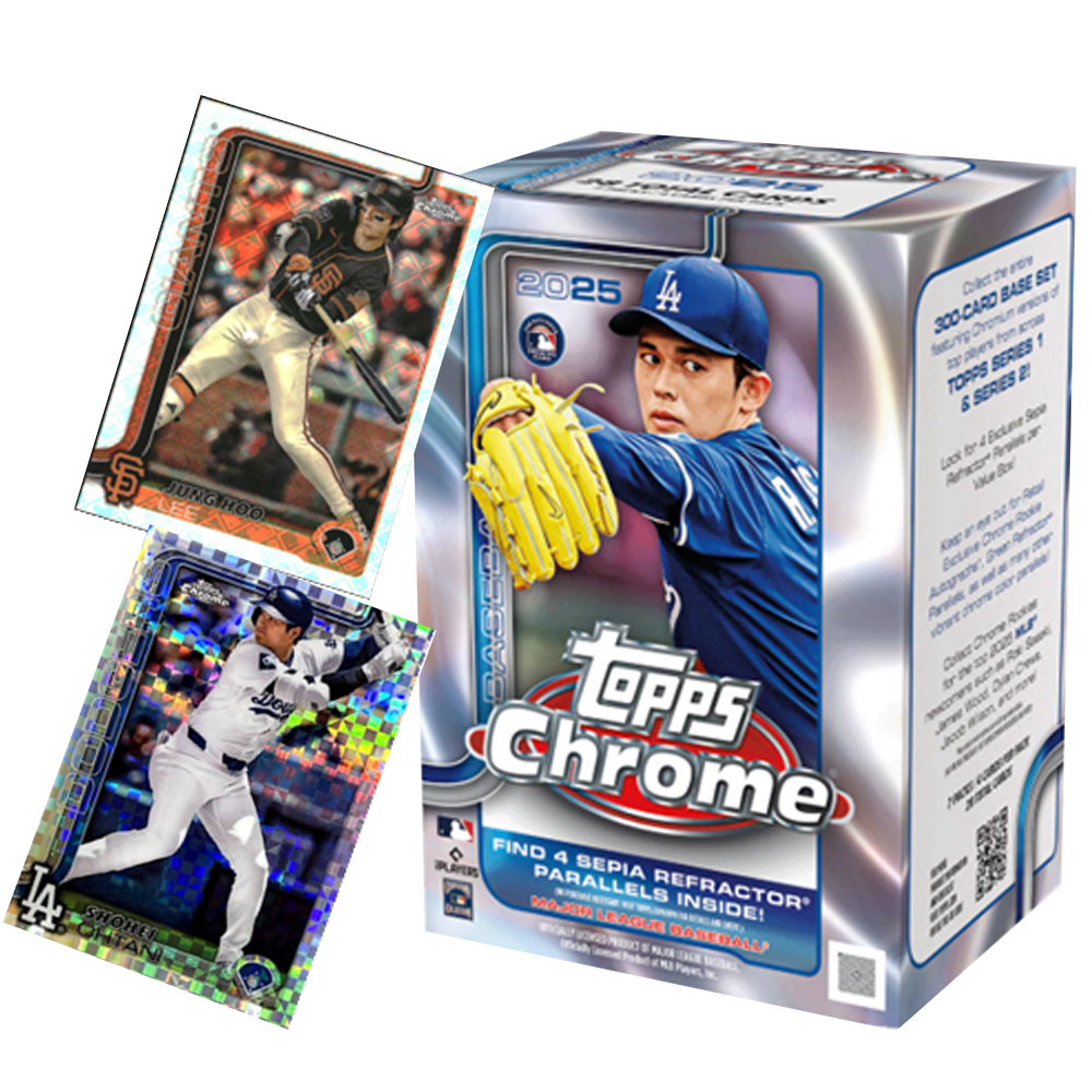 이정후 오타니 MLB 메이저리그 야구카드 2025 Topps 크롬 벨류 1박스 7팩 김혜성