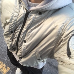 남자항공점퍼 항공패딩 남자크롭점퍼