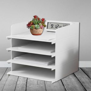 서류 보관함 트레이 책상 문서 정리함 오픈형 A4 용지 2단 2개