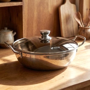 국산 통3중 304 스텐 인덕션 전골 냄비 샤브샤브 밀푀유 나베 오뎅탕 30cm