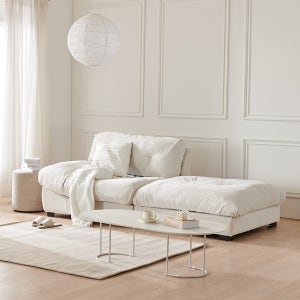 이노센트 하늘 N1 구스 패브릭 모듈 소파 카우치형(우) i104098, 아이보리, 2.5인용