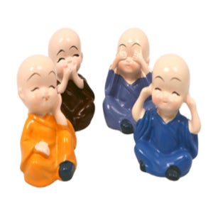 신라Pick 미니 동자승 부처님 불교 4p 불교굿즈 부처님불상 동자승장식품