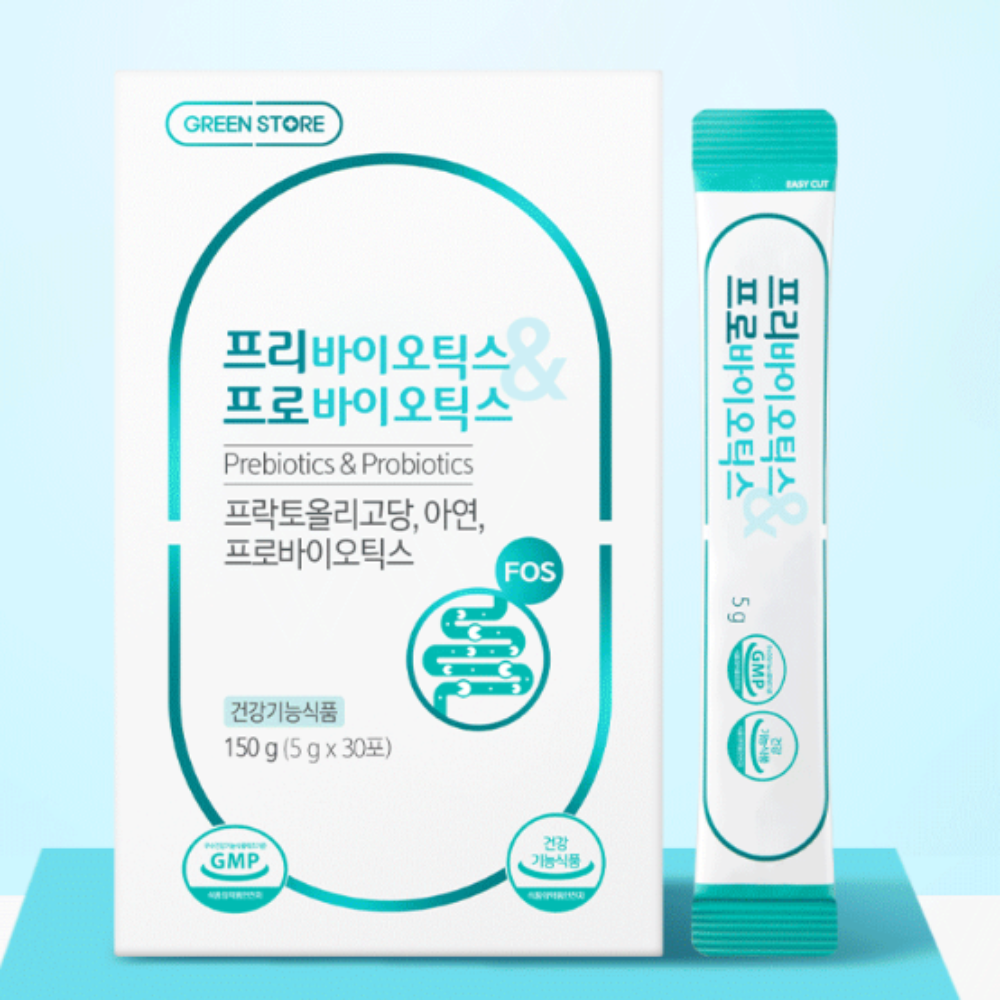 그린스토어 프리바이오틱스 <b>프로바이오틱스</b> 스틱 30포