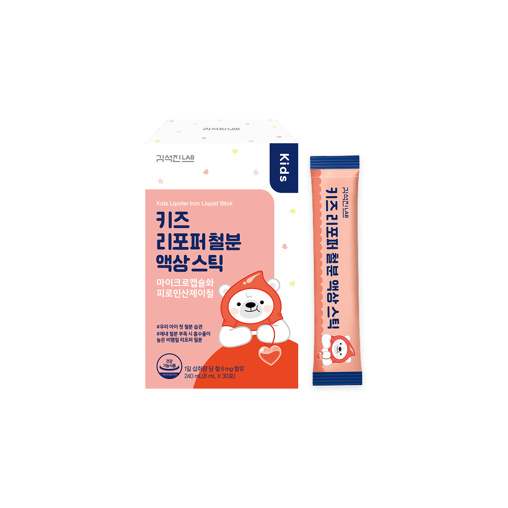 김석진랩 키즈 리포퍼 철분 액상 스틱 1박스 (30일분)