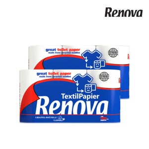 레노바 옷으로 만든 텍스타일 화장지 4겹 12롤
