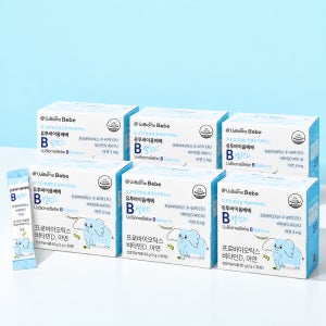 아기유산균 유투바이옴베베 B 밸런스 키즈 어린이 베이비 유산균 아연 비타민D 30포, 6개