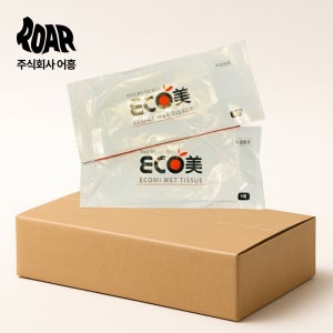 에코미 업소용 물티슈 400매 식당용 배달용 개별포장
