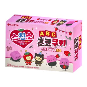 롯데 ABC 초코쿠키 스트로베리 초코 130g 4P