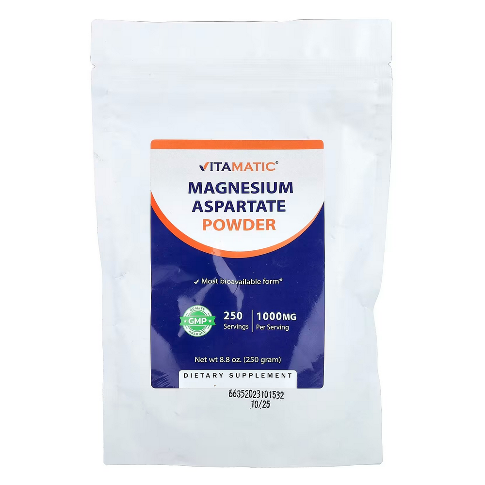 비타매틱 Vitamatic <b>마그네슘 아스파테이트</b> 파우더 8.8온즈 250g