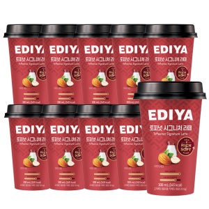 이디야 컵커피 토피넛 시그니처 라떼, 300ml, 10개