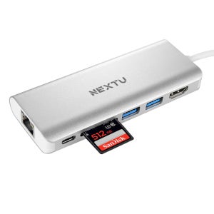 NEXTU USB C타입 to HDMI 카드리더기 랜 멀티 컨버터 젠더 316TCH-PD