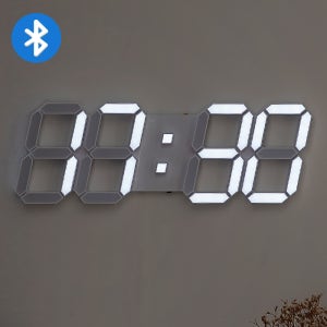 국산 플라이토 디지털 블루투스 3D LED led 벽걸이 벽시계 38cm