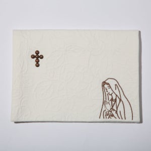 키리에 천주교 성물 성모님 자가드 미사보 주머니