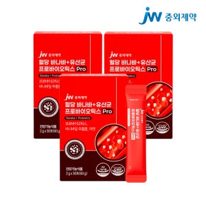 JW중외제약 혈당 바나바+유산균 프로바이오틱스 Pro 2g 30포, 3개