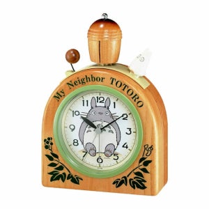 토토로 우드 알람시계 R455N 치비토토로 디자인 나무 벨소리