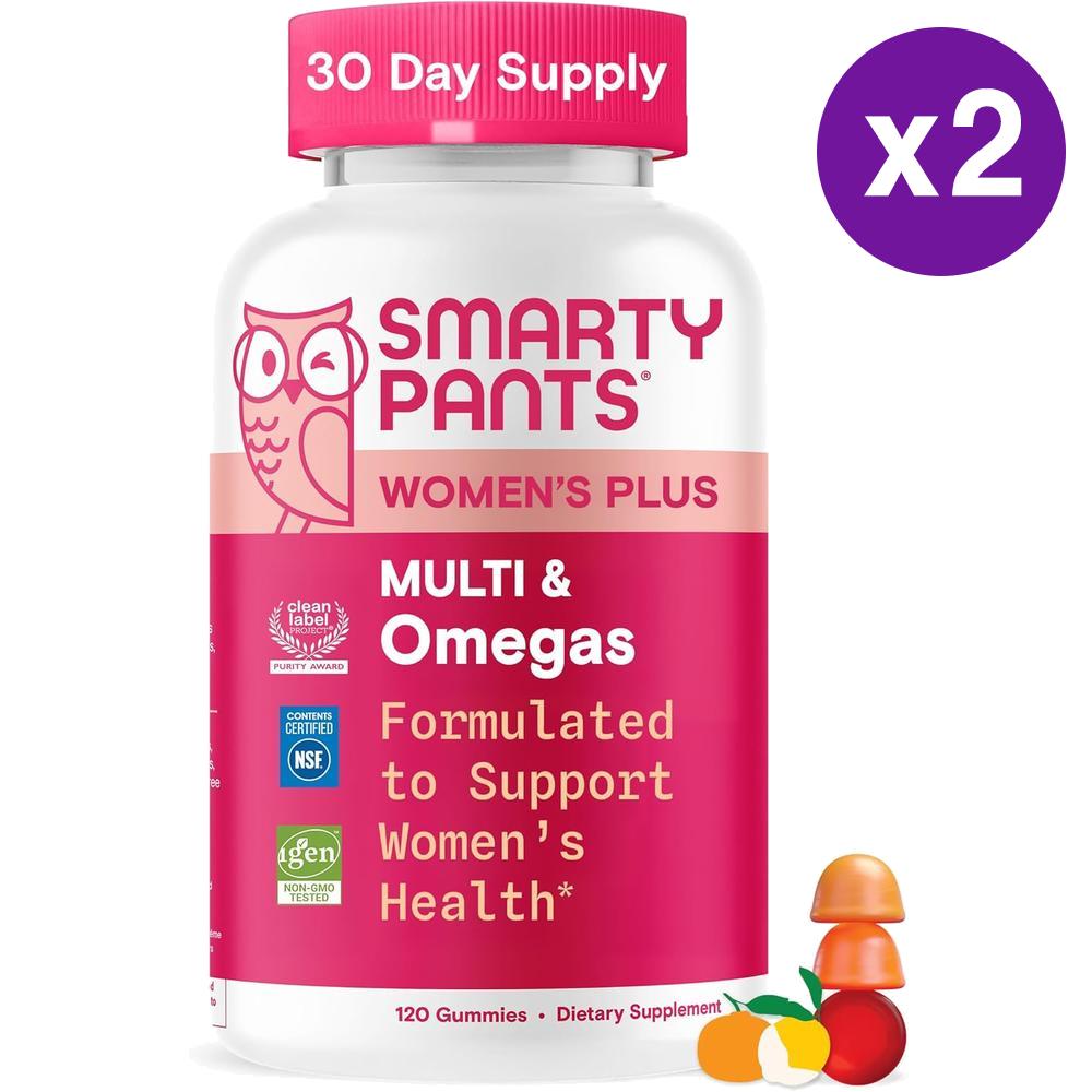 <b>SmartyPants</b> <b>스마티팬츠</b> 여성 종합 비타민 오메가3 구미 120정 2개