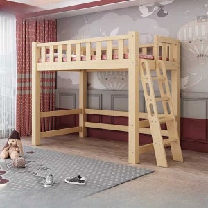낮은벙커침대 2층 벙커 침대 책상 수납 세트 벙커형 100x190 침대 (사다리형)