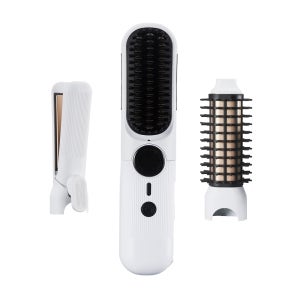 휴브론 트리플헤드 무선고데기 3in1 교체형 빗고데기 기내반입 여행용 뿌리볼륨 매직기