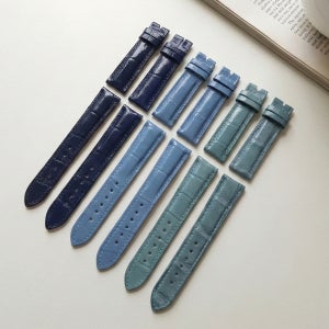 악어가죽 시계줄 양면 악어뱃가죽 더블비스트랩 수제작 18mm 19mm 20mm 22mm