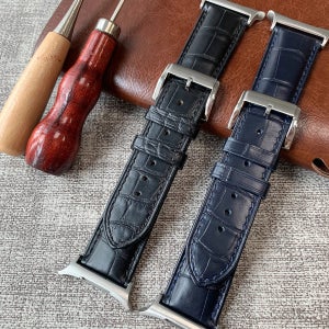 양면 악어가죽 갤럭시 워치 시계줄 더블비스트랩 수제작품 20mm 22mm