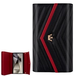 갤럭시A7 2018 SM-A750N 핸드백 크로스백 스타일 카드 지갑 케이스 레드