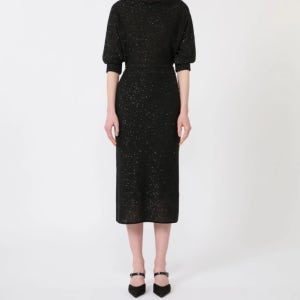 26SS 막스마라 MSEGETTO 게토 시퀸 비스코스 얀 원피스 001 블랙