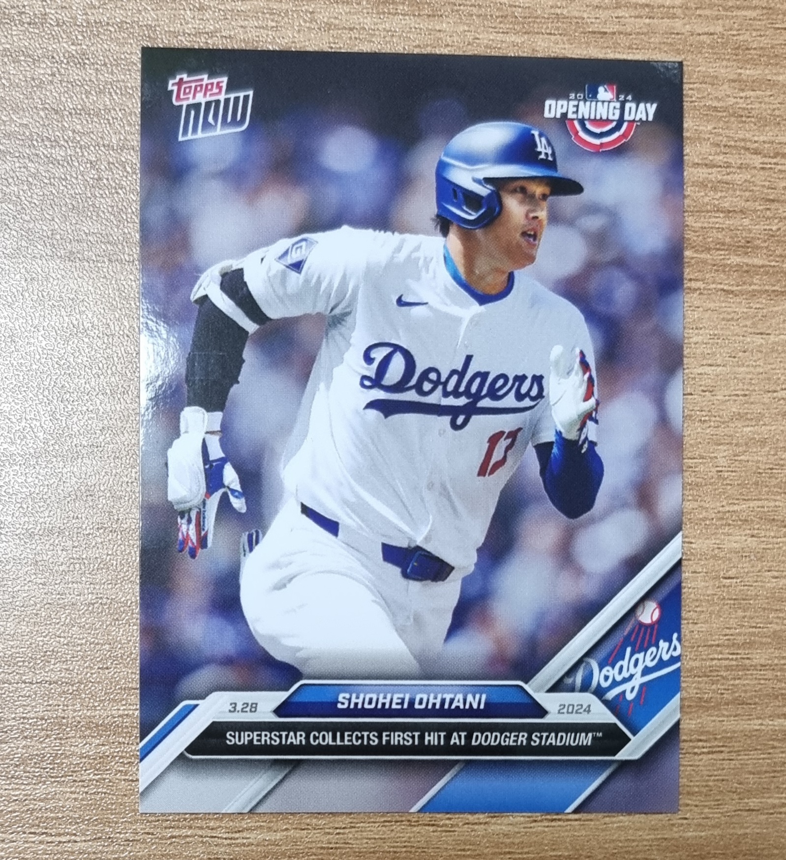 오타니 쇼헤이 Shohei Ohtani 2024 Topps Now 1st Hit Dodger Stadium Dodgers Opening Day No-9 MLB카드