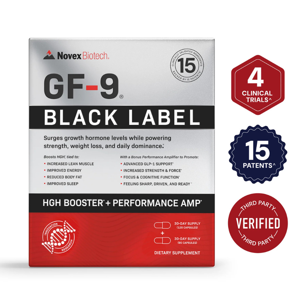 남성 <b>성장호르몬</b> 보충제 노벡스 바이오테크 GF-9 블랙라벨